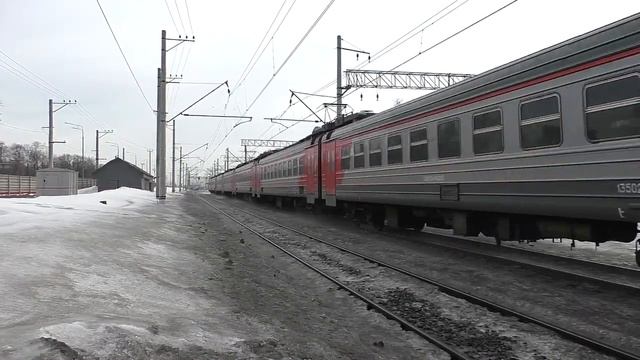 Электропоезд ЭД4М-0462 (ТЧПРИГ-7) скоростной пригородный поезд №7183 Голутвин - Москва.