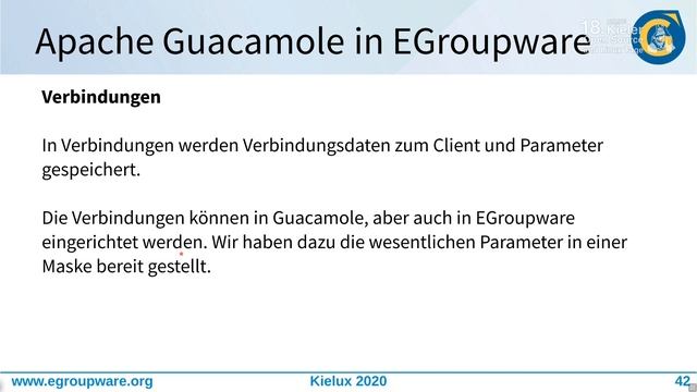 Jitsi und Apache Guacamole in EGroupware - 18. Kieler Open Source und Linux Tage