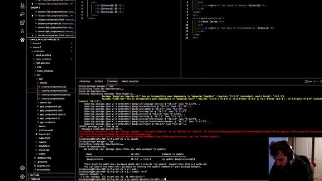 "version of CLI is only compatible with Angular Versions" ... OR "fsevants is not a constructor" FI