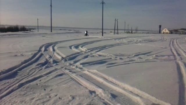Первый снегоход покатушки с детьми