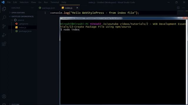 How to Execute a JavaScript File by using NPM