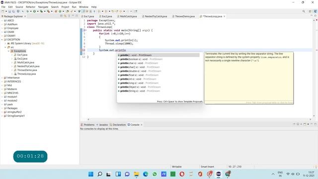 #java #throws #Thread.sleep()
