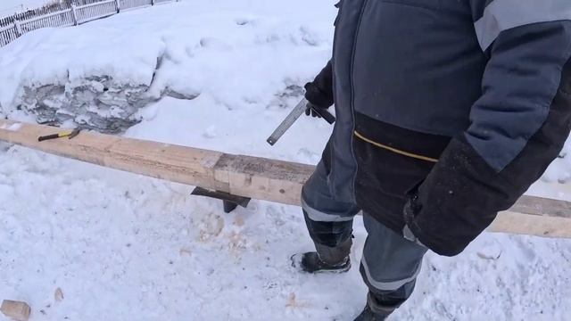 Снеговик почтовик или работы по обвязке свайно винтового фундамента.