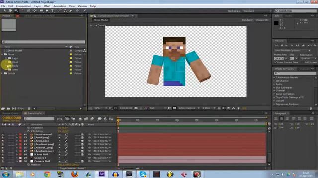Making a 3D Steve Pt.2 (After Effects)