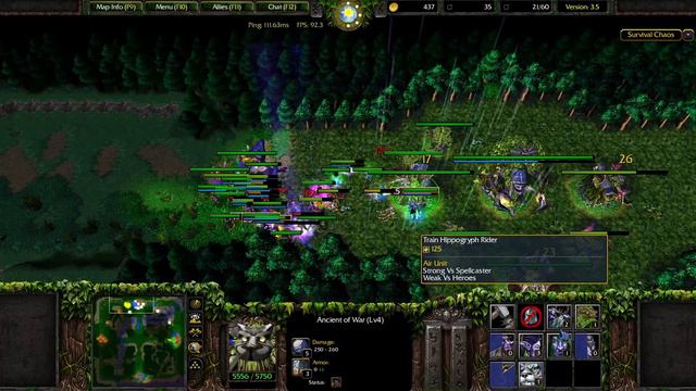 Survival Chaos in Warcraft 3 | Night Elves Huntresses Tier 2