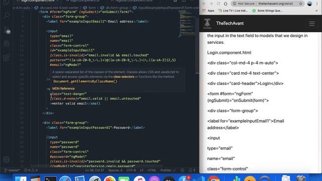 Create a basic login page in angular.