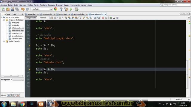 Curso PHP Básico para iniciantes aula22 - Rev.2018
