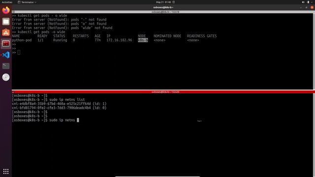 Debugging Pods using Namespaces (Hebrew)