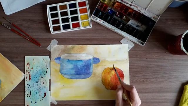 Рисуем натюрморт акварелью 4.