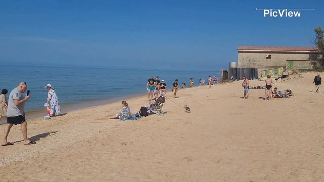 Голубицкая Азовское море сегодня 31 мая 2024. Ситуация на пляже, какое море сегодня, какая погода
