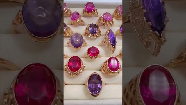 Золотые кольца с корундами до 30 тыс✨