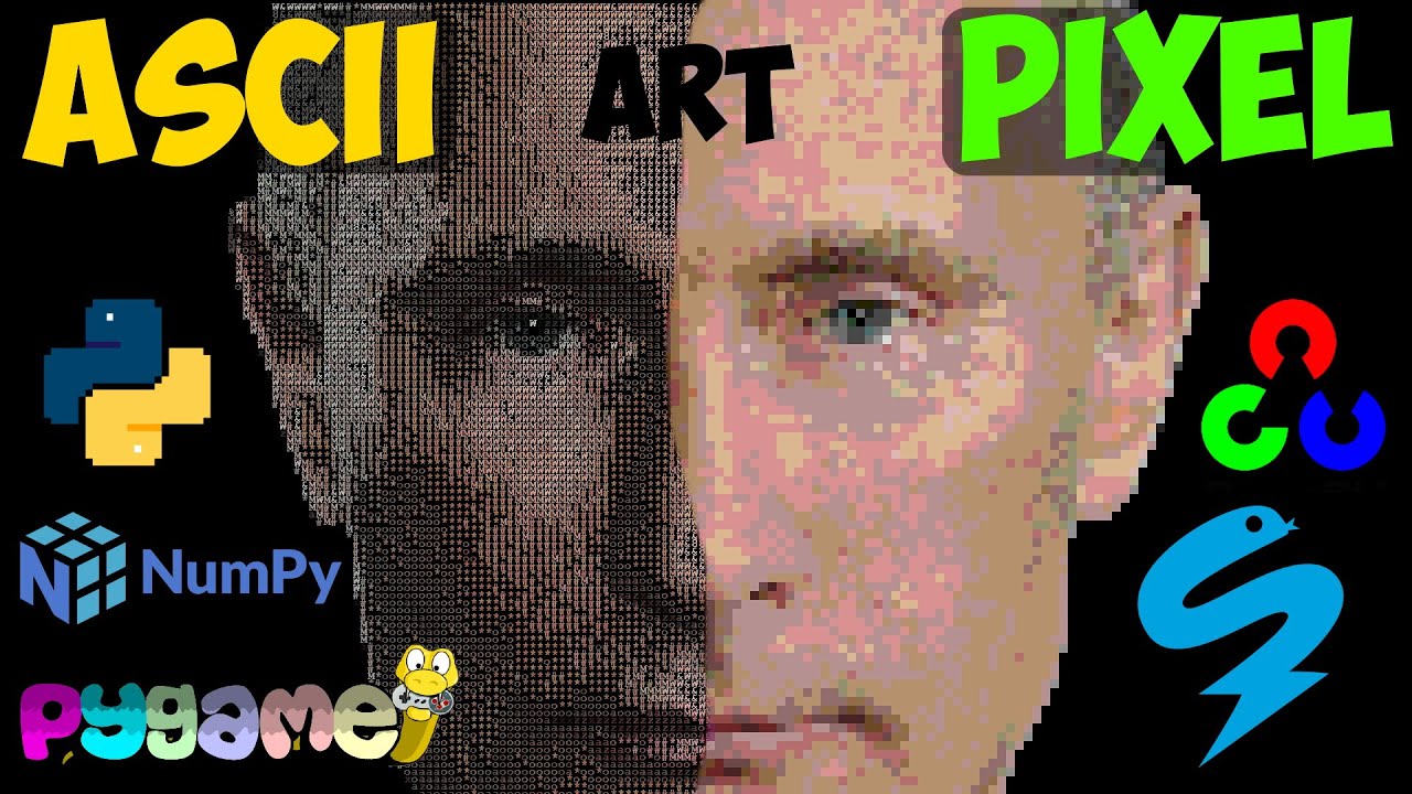 ASCII графика и PIXEL арт на Python [ Pygame + OpenCV ]