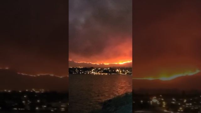 Часть города Осоюс в Британской Колумбии получила приказ об эвакуации. Лесной пожар пересекает грани