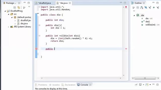 Java Dice Program