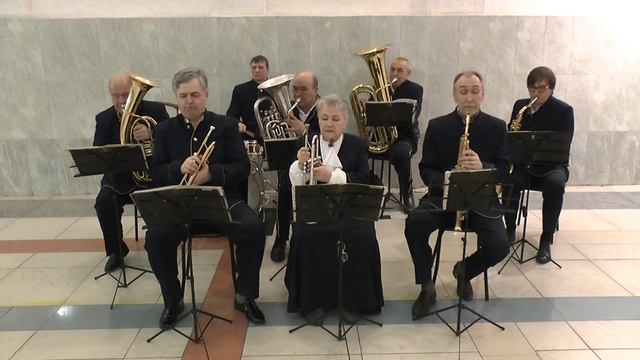 «Народный самодеятельный коллектив» духовой оркестр. "Привет музыкантам" (старинный марш)