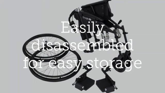 The Excel G Logic Self Propelled Wheelchair Blue and White Edition