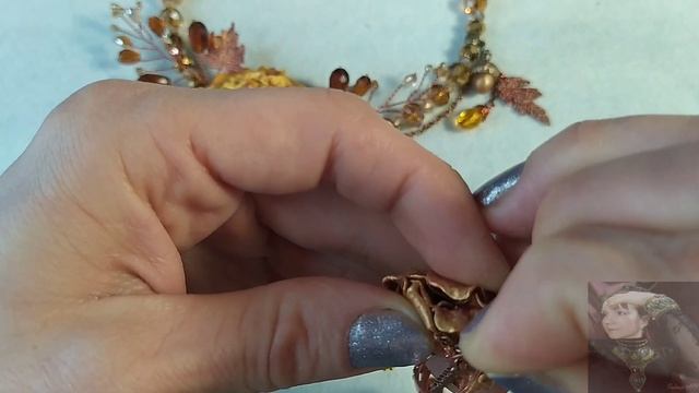 Краски осени, колье "Осень" #украшения #handmade #комплектукрашений