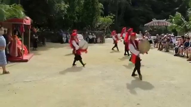 Okinawa Japan Ryukyu Mura Eisa performance may 2017