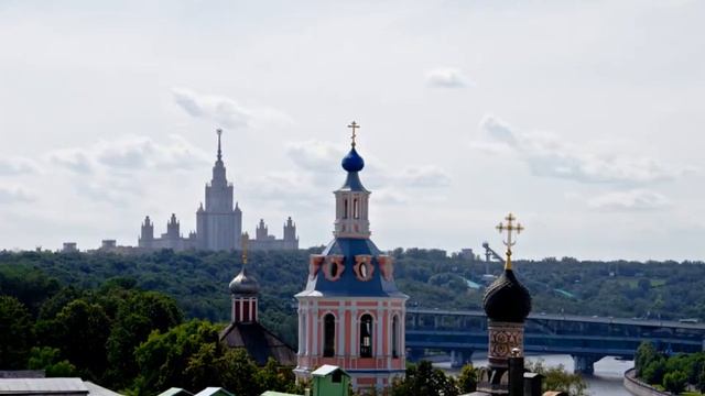 TimeLaps Смотровая площадка Академии наук   Вид на МГУ