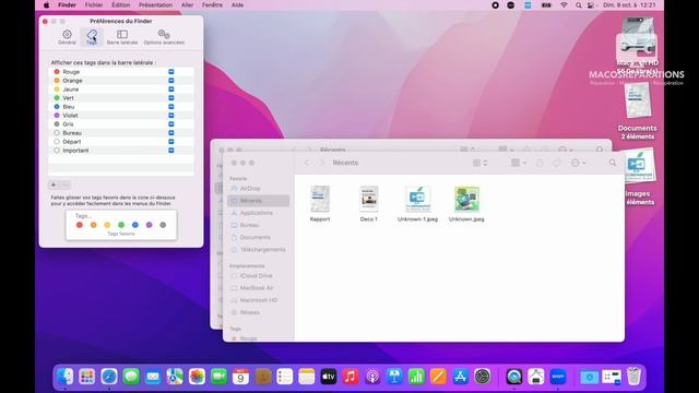 Modifier les options de présentation dans le Finder sur Mac