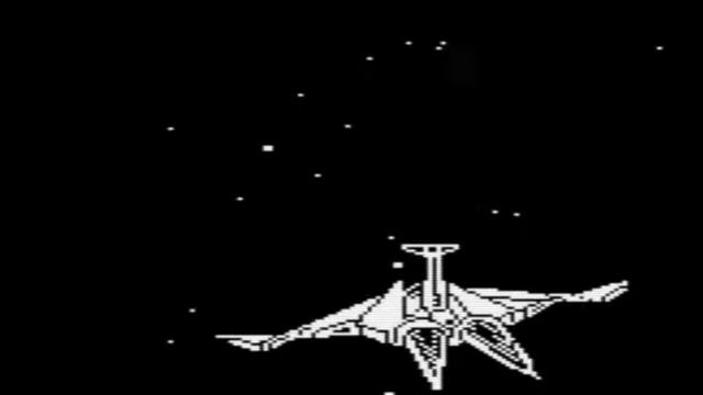 A starfield created on the Vic 20 with Turbo Rascal's Vic Bitmap Mode (VBM)