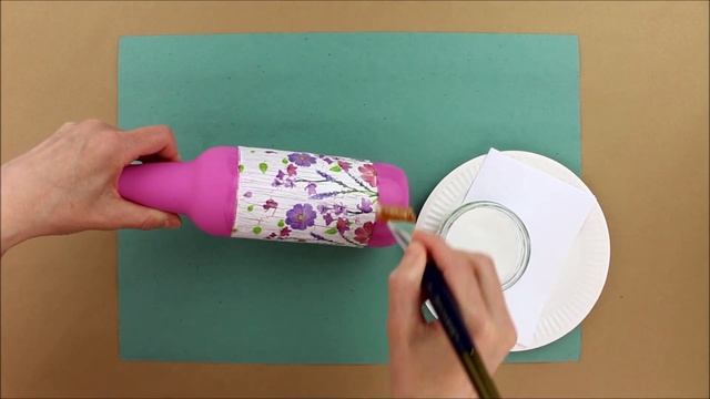 Decoupage bottles - diy painted bottles - Decoupage Tutorial - Decoupage for beginners
