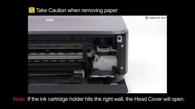 PIXMA MG3520: Removing a jammed paper inside the printer