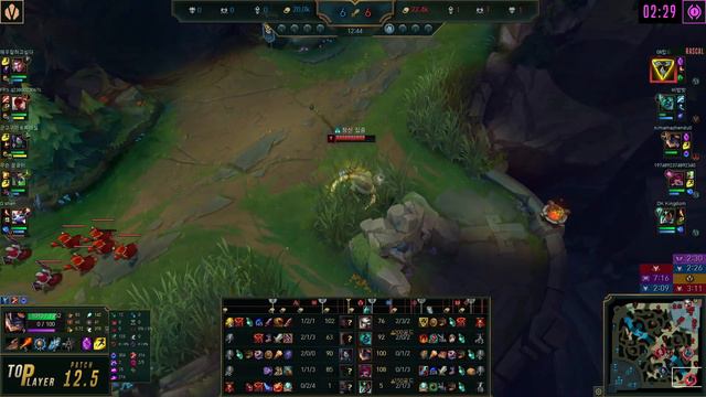 GrandMaster Rumble Mid vs Akali - 천상계 미드 럼블 밤수 유성 - LOL KR 12.5