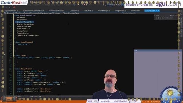 e255 - Creating a thematic music player for the D&D in Typescript (controlled through SignalR).