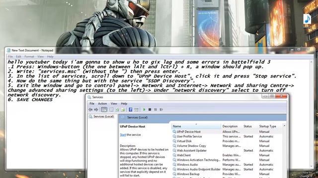 How to fix bf3 lag and "game disconect from the server" error