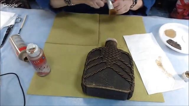 Многоцветная тонировка объёмного декора из шнура. Университет декупажа. Ирина Черникова