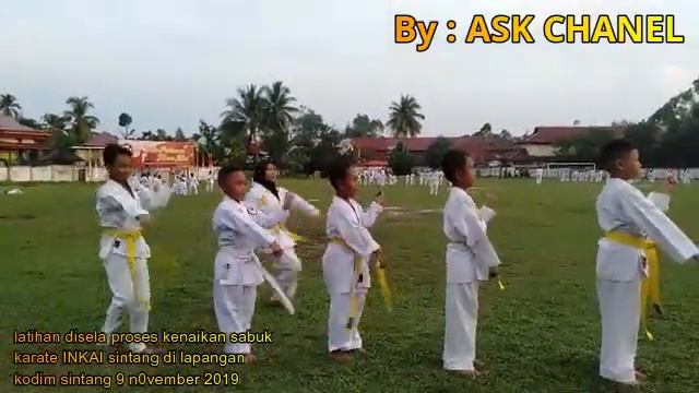 di sela istrahatlatihan materi ujian sabuk karate INKAI By : ASK CHANEL