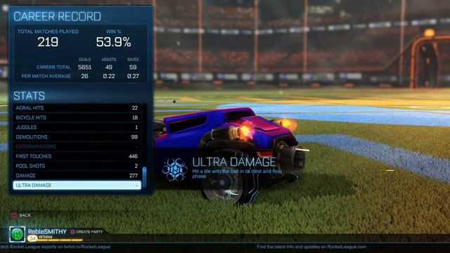 Rocket League stats and cars also others