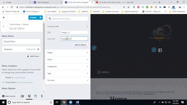How to add social icons button wordpress website 2019 | Digital Marketing Tutorial