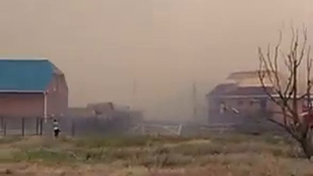 Пожар в Рогожкино горит район треста