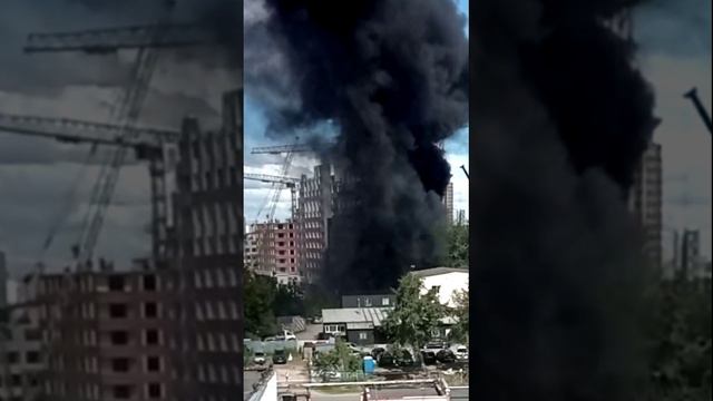 Пожар в Москве в районе Коптево