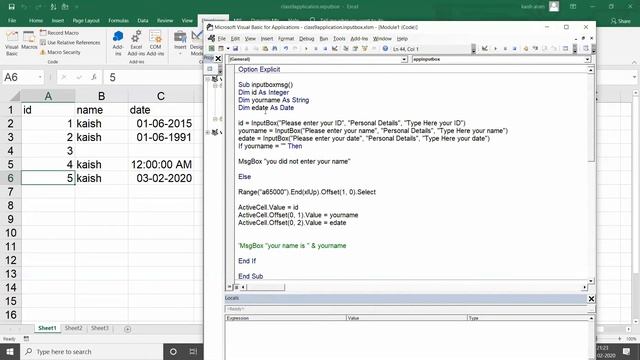 How to use Application.InputBox in VBA excel Batch - 2 | Class - 14