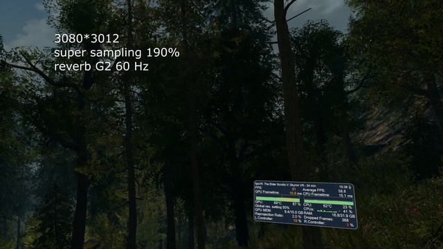 Skyrim VR comparison high ground  modded vs vanilla on reverb g2 190% super sampling.