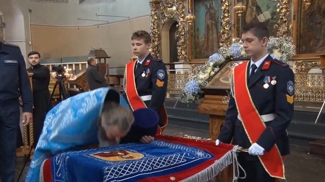 Церемония освящения знамени казачьих кадетских классов им. Дмитрия Донского