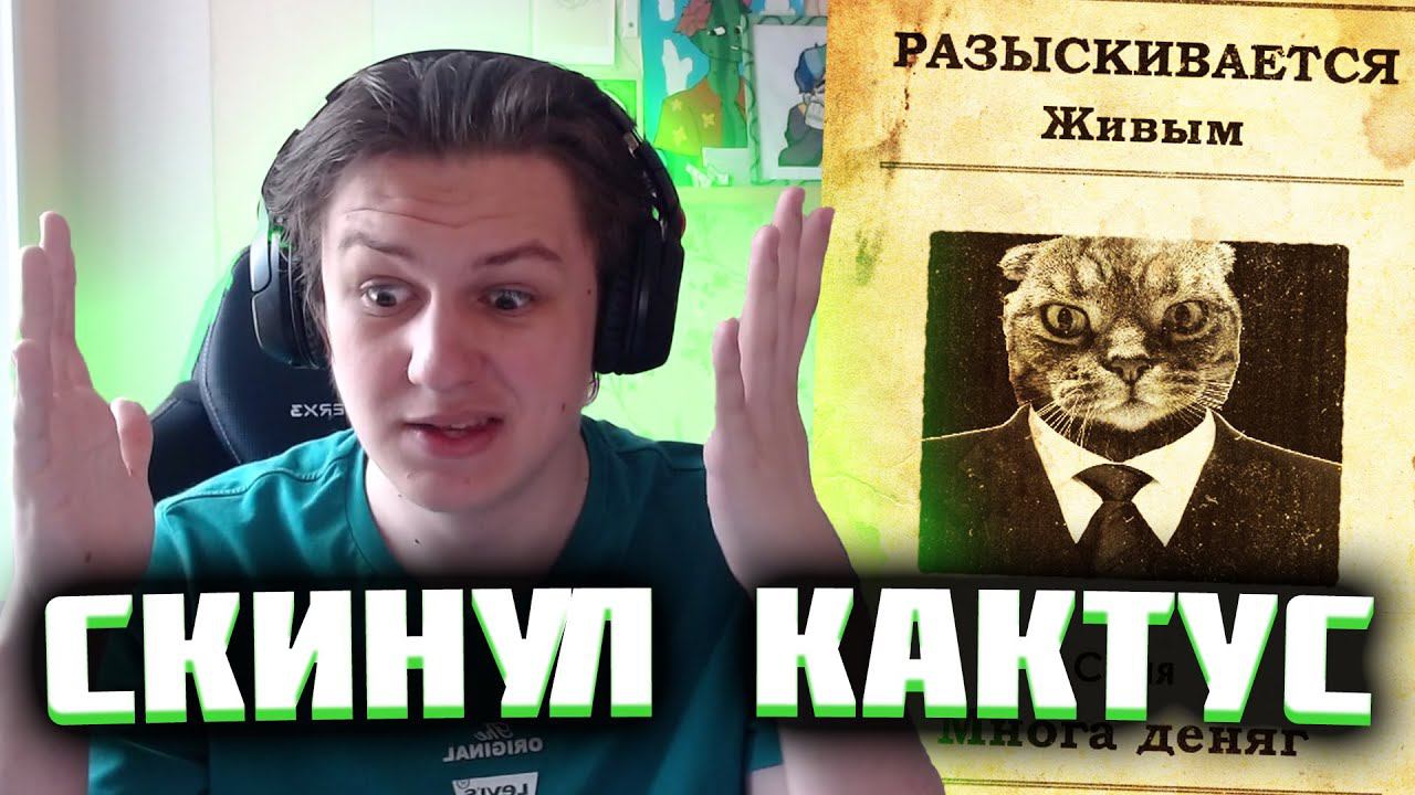 КОТ СКИНУЛ КАКТУС НА КАКТО | Нарезка стрима Както