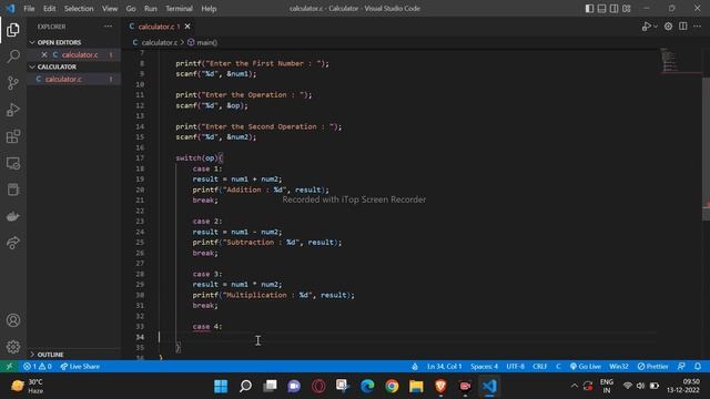How to make calculator using c language | Calculator using Switch Case in C programing