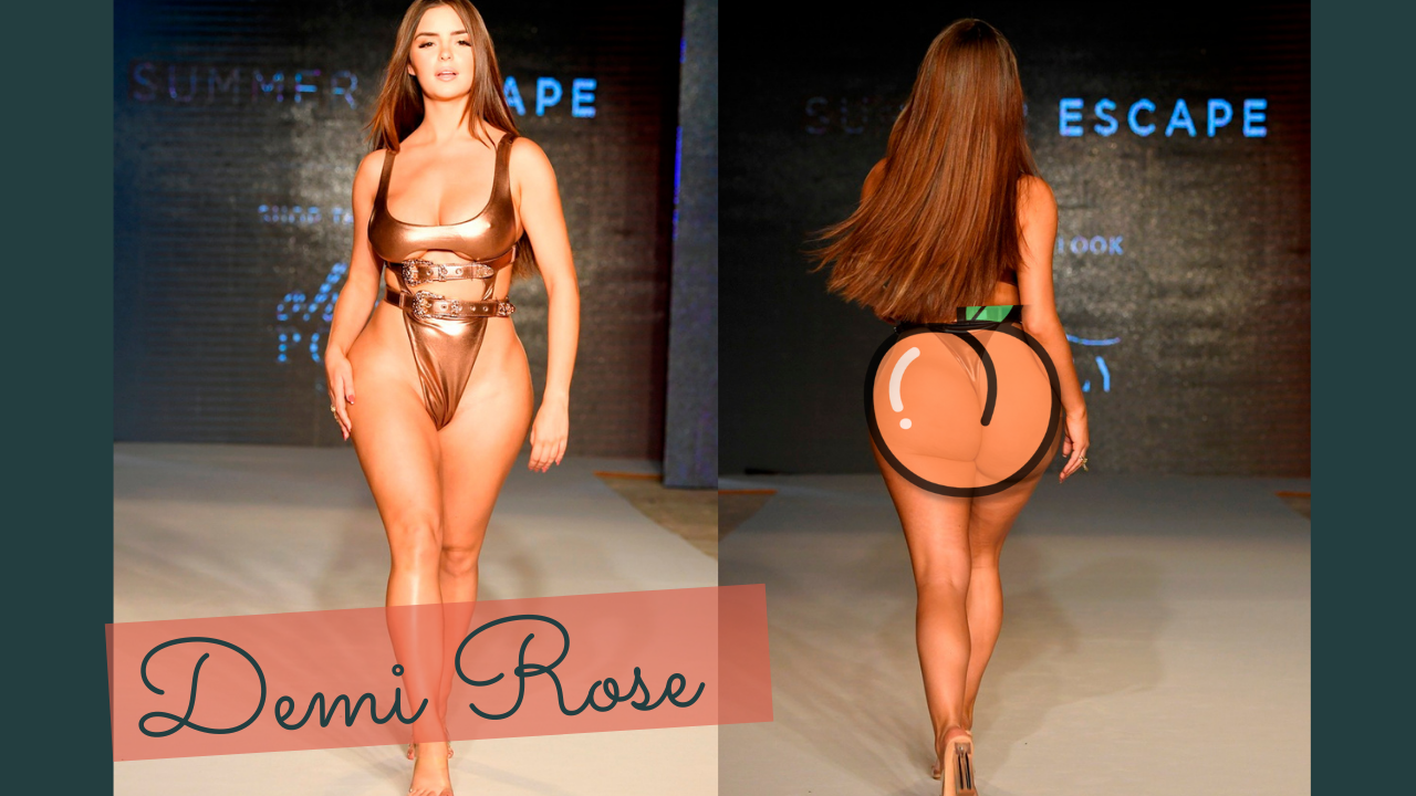 Demi Rose Mawby oh Polly fashion show at Miami swim week.