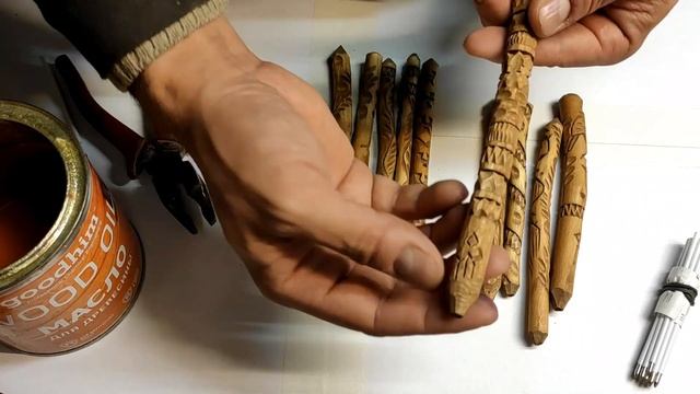 Ручки из веток на сувениры