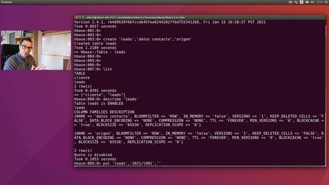 Apache HBase, la base de datos para BigData: Arrancar + Operacines CRUD