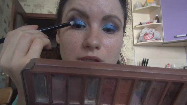 макияж в сине голубых оттенках