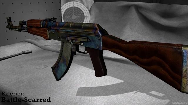 Case Hardened AK-47 StatTrak stickers skin preview FN/MW/FT/WW/BS