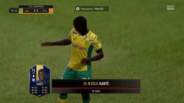 FIFA 19 fut champs kante scores/ kante rage quits