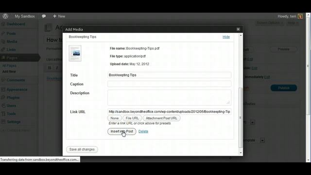 How to upload a PDF to WordPress site