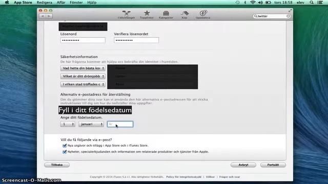 Mac: Skapa Apple ID