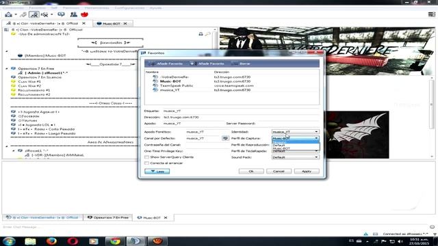 Como poner una radio en TeamSpeak 3 | 2015 Octubre-